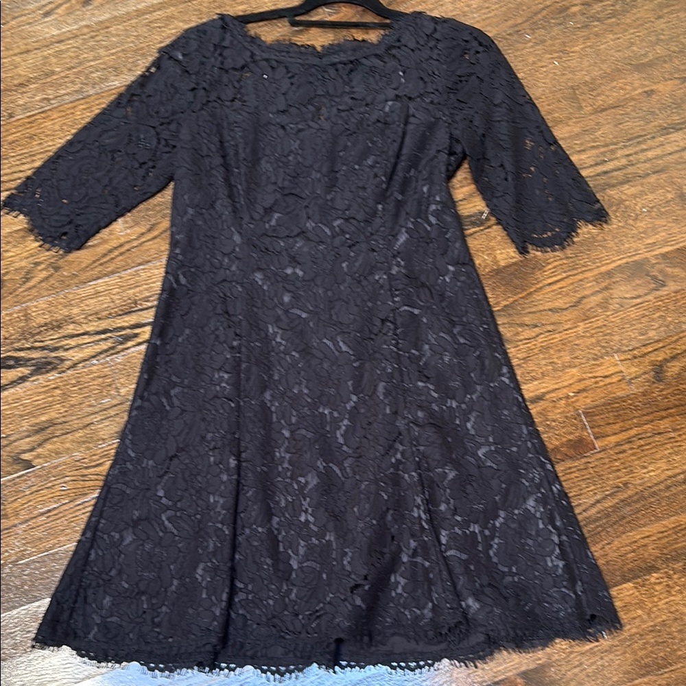 Eliza J Black Lace Long Sleeve Dress